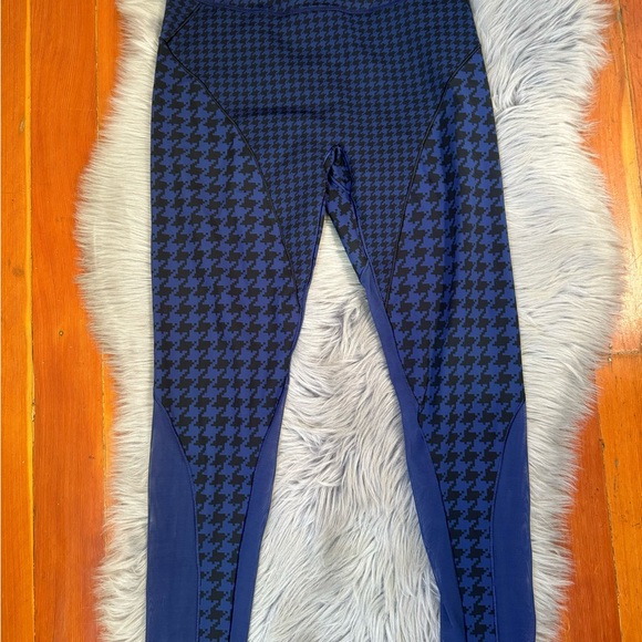 ADIDAS X IVY PARK TIGHT DKBLUE/BLACK HOUNDSTOOTH MESH WOMENS RARE SZ M - Picture 4 of 7